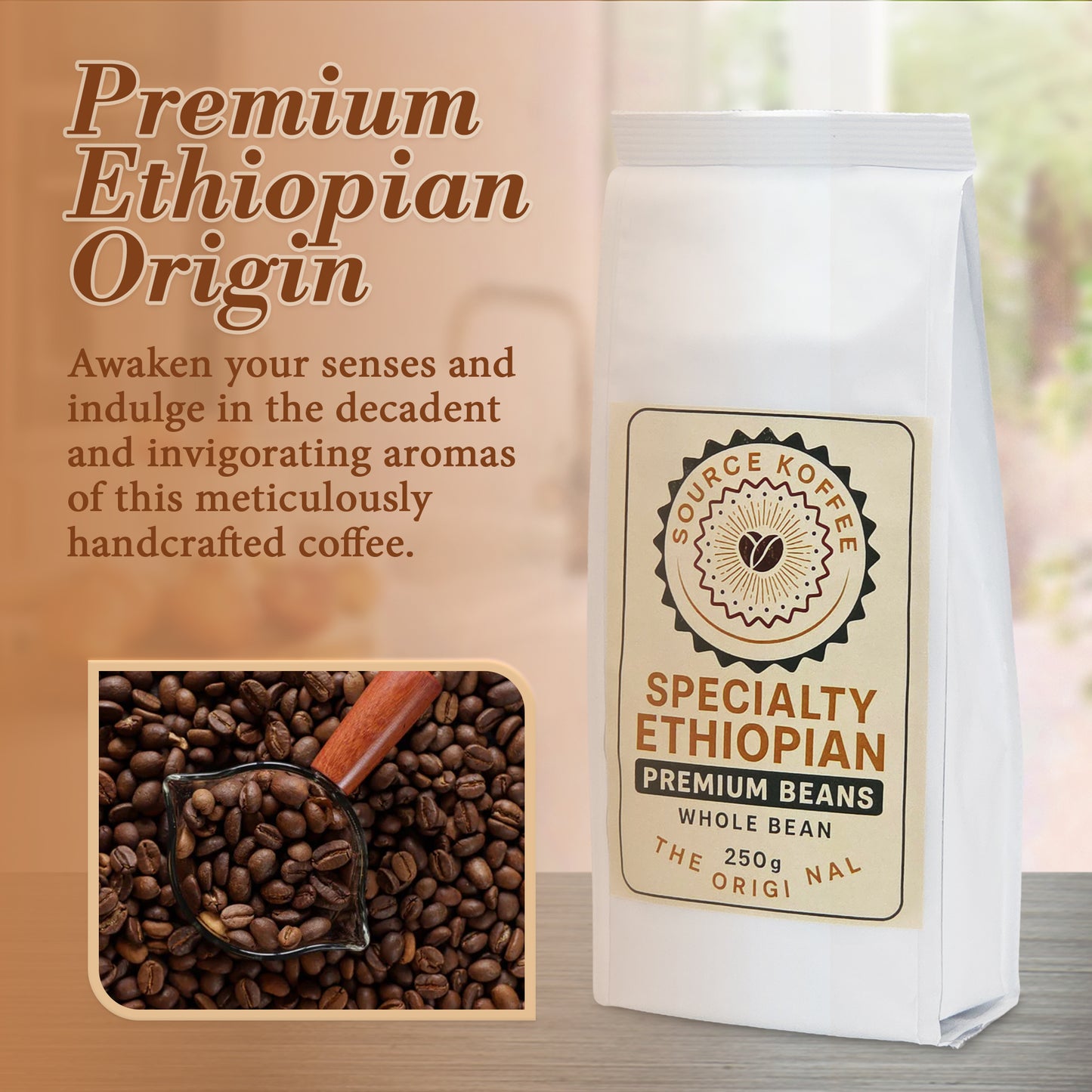 Premium Roasted Yirgacheffe Coffee Beans