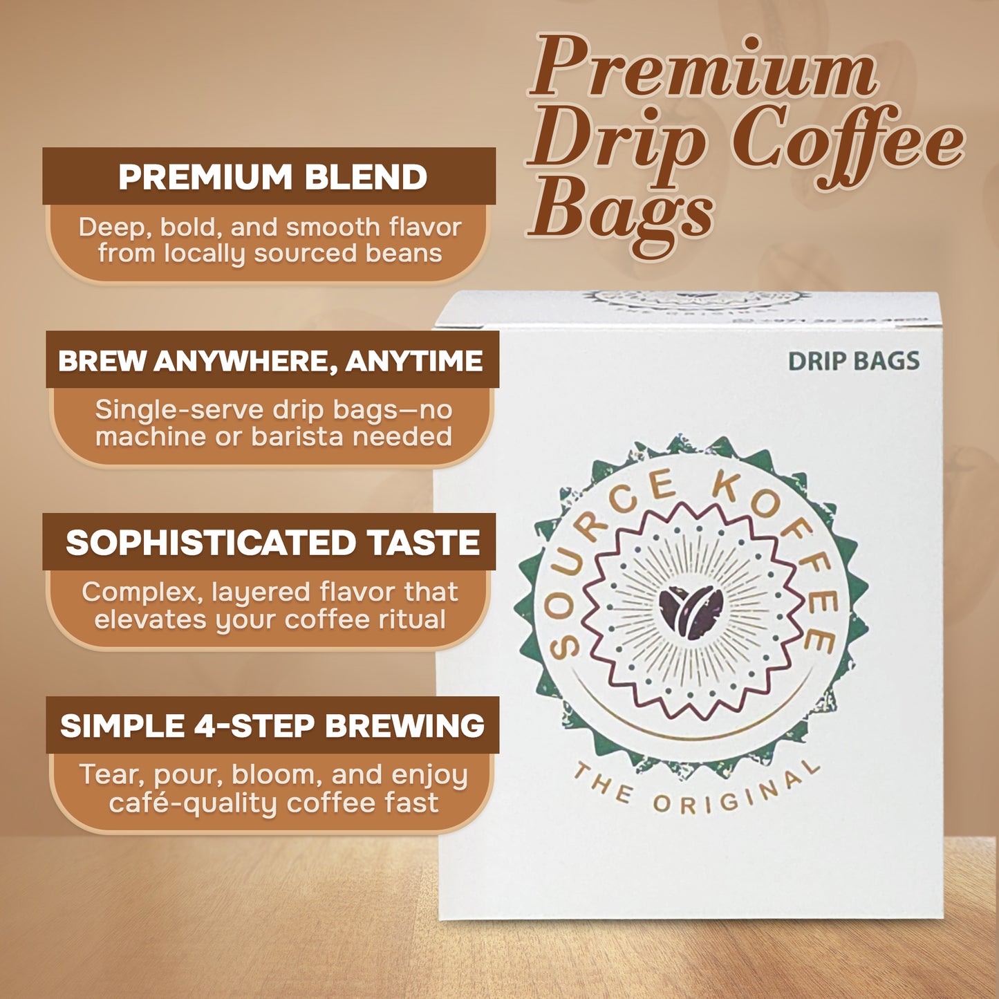 Yirgacheffe Worka Drip Coffee Bags – Pack of 7