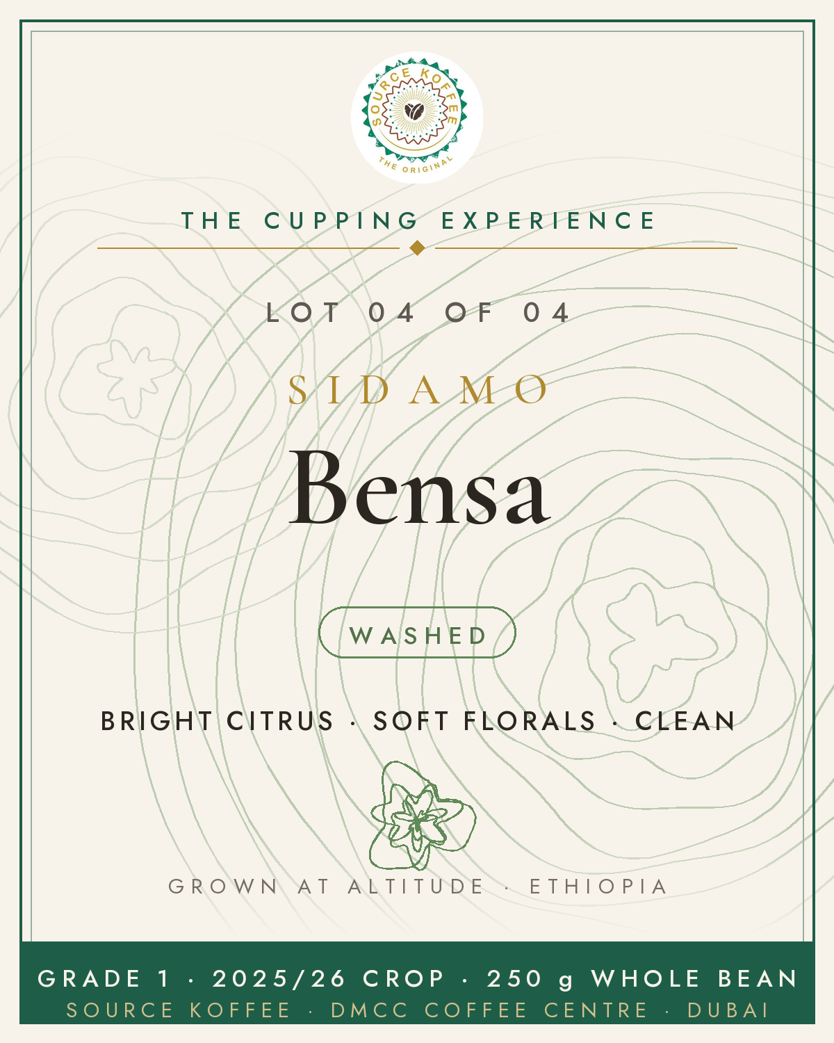 Source Koffee Lot 04 — Sidamo Bensa Grade 1 Washed, The Cupping Experience July 2026